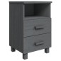 vidaXL Nachttische HAMAR 2 Stk. Dunkelgrau 40x35x62 cm Massivholz vidaXL Nachttische HAMAR 2 Stk. Dunkelgrau 40x35x62 cm Massivholz