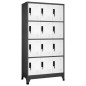 vidaXL Schließfachschrank Anthrazit und Weiß 90x45x180 cm Stahl vidaXL Schließfachschrank Anthrazit und Weiß 90x45x180 cm Stahl