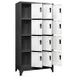 vidaXL Schließfachschrank Anthrazit und Weiß 90x45x180 cm Stahl vidaXL Schließfachschrank Anthrazit und Weiß 90x45x180 cm Stahl