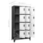 vidaXL Schließfachschrank Anthrazit und Weiß 90x45x180 cm Stahl vidaXL Schließfachschrank Anthrazit und Weiß 90x45x180 cm Stahl