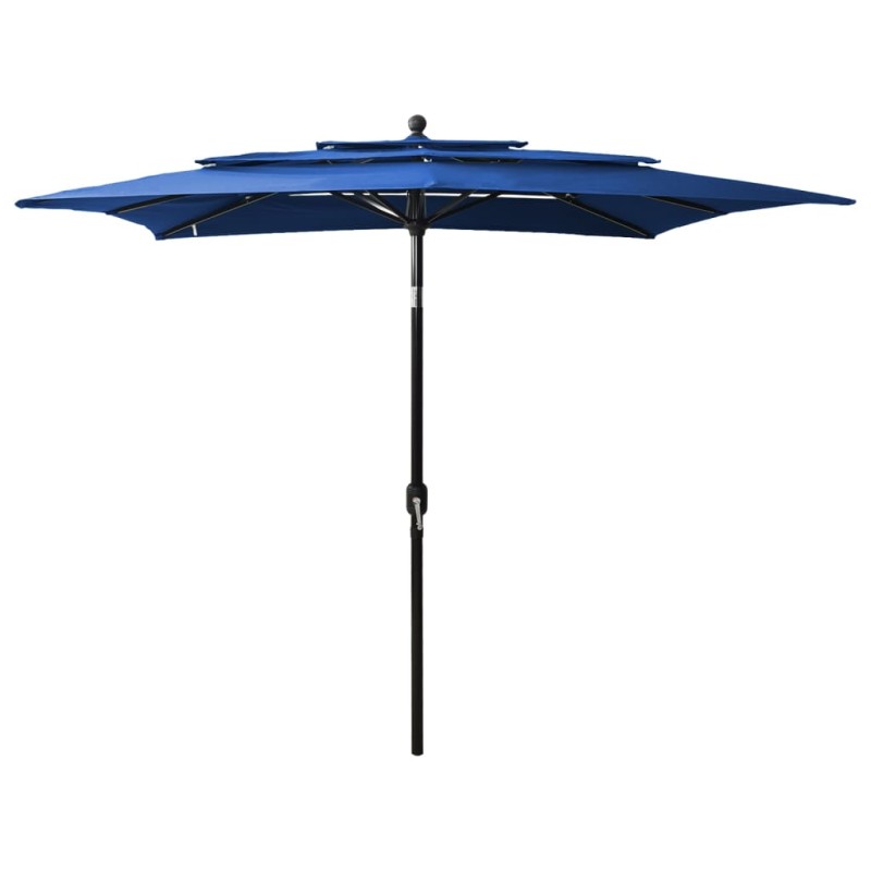 vidaXL Sonnenschirm mit Aluminium-Mast 3-lagig Azurblau 2,5x2,5 m vidaXL Sonnenschirm mit Aluminium-Mast 3-lagig Azurblau 2,5x2,5 m