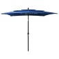 vidaXL Sonnenschirm mit Aluminium-Mast 3-lagig Azurblau 2,5x2,5 m vidaXL Sonnenschirm mit Aluminium-Mast 3-lagig Azurblau 2,5x2,5 m