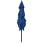 vidaXL Sonnenschirm mit Aluminium-Mast 3-lagig Azurblau 2,5x2,5 m vidaXL Sonnenschirm mit Aluminium-Mast 3-lagig Azurblau 2,5x2,5 m