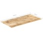 vidaXL Tischplatte Massivholz Mango 15-16 mm 100x60 cm vidaXL Tischplatte Massivholz Mango 15-16 mm 100x60 cm