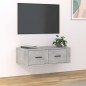vidaXL TV-Wandschrank Betongrau 80x36x25 cm Holzwerkstoff vidaXL TV-Wandschrank Betongrau 80x36x25 cm Holzwerkstoff