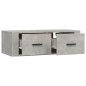 vidaXL TV-Wandschrank Betongrau 80x36x25 cm Holzwerkstoff vidaXL TV-Wandschrank Betongrau 80x36x25 cm Holzwerkstoff