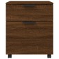vidaXL Mobiler Aktenschrank mit Rollen Braun Eichen-Optik 45x38x54 cm vidaXL Mobiler Aktenschrank mit Rollen Braun Eichen-Optik 45x38x54 cm