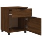vidaXL Mobiler Aktenschrank mit Rollen Braun Eichen-Optik 45x38x54 cm vidaXL Mobiler Aktenschrank mit Rollen Braun Eichen-Optik 45x38x54 cm