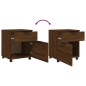 vidaXL Mobiler Aktenschrank mit Rollen Braun Eichen-Optik 45x38x54 cm vidaXL Mobiler Aktenschrank mit Rollen Braun Eichen-Optik 45x38x54 cm