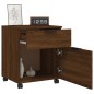 vidaXL Mobiler Aktenschrank mit Rollen Braun Eichen-Optik 45x38x54 cm vidaXL Mobiler Aktenschrank mit Rollen Braun Eichen-Optik 45x38x54 cm