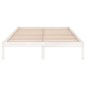 vidaXL Massivholzbett Weiß 135x190 cm vidaXL Massivholzbett Weiß 135x190 cm