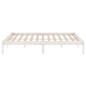 vidaXL Massivholzbett Weiß 135x190 cm vidaXL Massivholzbett Weiß 135x190 cm