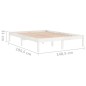 vidaXL Massivholzbett Weiß 135x190 cm vidaXL Massivholzbett Weiß 135x190 cm