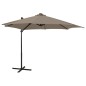 vidaXL Ampelschirm mit Mast und LED-Beleuchtung Taupe 300 cm vidaXL Ampelschirm mit Mast und LED-Beleuchtung Taupe 300 cm
