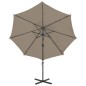 vidaXL Ampelschirm mit Mast und LED-Beleuchtung Taupe 300 cm vidaXL Ampelschirm mit Mast und LED-Beleuchtung Taupe 300 cm