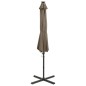 vidaXL Ampelschirm mit Mast und LED-Beleuchtung Taupe 300 cm vidaXL Ampelschirm mit Mast und LED-Beleuchtung Taupe 300 cm