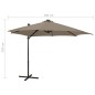 vidaXL Ampelschirm mit Mast und LED-Beleuchtung Taupe 300 cm vidaXL Ampelschirm mit Mast und LED-Beleuchtung Taupe 300 cm