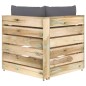vidaXL 2-Sitzer Outdoor-Sofa mit Kissen Grün Imprägniertes Holz vidaXL 2-Sitzer Outdoor-Sofa mit Kissen Grün Imprägniertes Holz