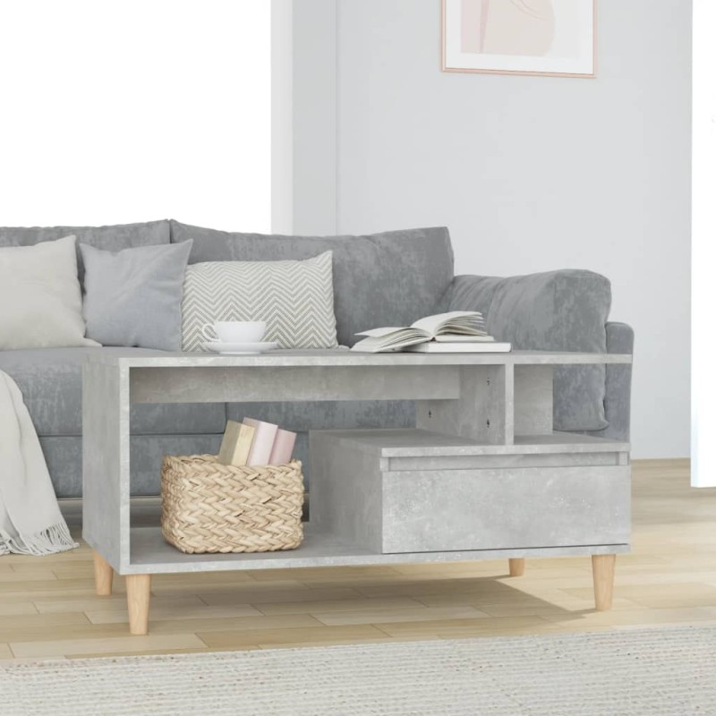 vidaXL Couchtisch Betongrau 90x49x45 cm Holzwerkstoff vidaXL Couchtisch Betongrau 90x49x45 cm Holzwerkstoff