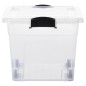vidaXL Aufbewahrungsboxen mit Rollen & Deckeln 2 Stk. Transparent 40 L vidaXL Aufbewahrungsboxen mit Rollen & Deckeln 2 Stk. Transparent 40 L