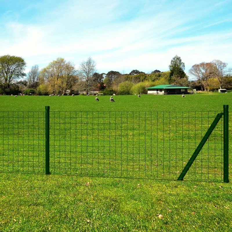 vidaXL Eurozaun Stahl 25x0,8 m Grün vidaXL Eurozaun Stahl 25x0,8 m Grün