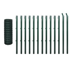 vidaXL Eurozaun Stahl 25x0,8 m Grün
