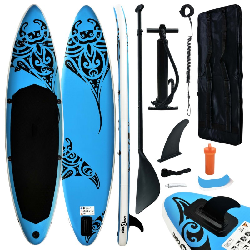 vidaXL SUP-Board-Set Aufblasbar 366x76x15 cm Blau vidaXL SUP-Board-Set Aufblasbar 366x76x15 cm Blau