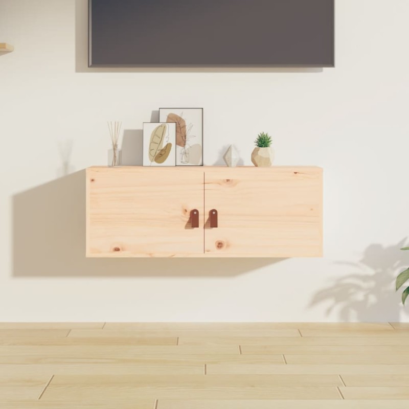 vidaXL Wandschrank 80x30x30 cm Massivholz Kiefer vidaXL Wandschrank 80x30x30 cm Massivholz Kiefer