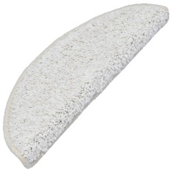vidaXL Treppenmatten 15 Stk. Weiß 65x21x4 cm