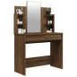 vidaXL Schminktisch mit Spiegel Braun Eichen-Optik 96x40x142 cm vidaXL Schminktisch mit Spiegel Braun Eichen-Optik 96x40x142 cm