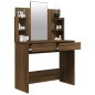 vidaXL Schminktisch mit Spiegel Braun Eichen-Optik 96x40x142 cm vidaXL Schminktisch mit Spiegel Braun Eichen-Optik 96x40x142 cm