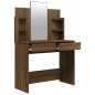 vidaXL Schminktisch mit Spiegel Braun Eichen-Optik 96x40x142 cm vidaXL Schminktisch mit Spiegel Braun Eichen-Optik 96x40x142 cm