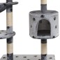 vidaXL Katzen-Kratzbaum 125 cm Grau mit Pfoten-Aufdruck vidaXL Katzen-Kratzbaum 125 cm Grau mit Pfoten-Aufdruck