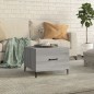 vidaXL Couchtisch mit Metallbeinen Grau Sonoma 50x50x40 cm vidaXL Couchtisch mit Metallbeinen Grau Sonoma 50x50x40 cm
