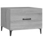 vidaXL Couchtisch mit Metallbeinen Grau Sonoma 50x50x40 cm vidaXL Couchtisch mit Metallbeinen Grau Sonoma 50x50x40 cm