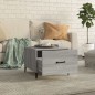 vidaXL Couchtisch mit Metallbeinen Grau Sonoma 50x50x40 cm vidaXL Couchtisch mit Metallbeinen Grau Sonoma 50x50x40 cm