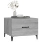 vidaXL Couchtisch mit Metallbeinen Grau Sonoma 50x50x40 cm vidaXL Couchtisch mit Metallbeinen Grau Sonoma 50x50x40 cm