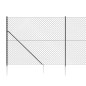 vidaXL Maschendrahtzaun mit Bodenhülsen Anthrazit 1,6x10 m vidaXL Maschendrahtzaun mit Bodenhülsen Anthrazit 1,6x10 m