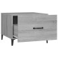 vidaXL Couchtisch mit Metallbeinen Grau Sonoma 50x50x40 cm vidaXL Couchtisch mit Metallbeinen Grau Sonoma 50x50x40 cm