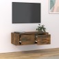 vidaXL TV-Wandschrank Räuchereiche 80x36x25 cm Holzwerkstoff vidaXL TV-Wandschrank Räuchereiche 80x36x25 cm Holzwerkstoff