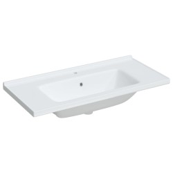 Waschbecken Weiß 100x48x19,5 cm Rechteckig Keramik
