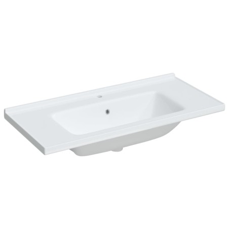 Waschbecken Weiß 100x48x19,5 cm Rechteckig Keramik