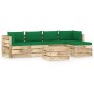 vidaXL 6-tlg. Garten-Lounge-Set mit Kissen Grün Imprägniertes Holz vidaXL 6-tlg. Garten-Lounge-Set mit Kissen Grün Imprägniertes Holz