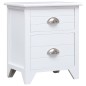 vidaXL Nachttisch Weiß 38×28×45 cm Paulownia-Holz vidaXL Nachttisch Weiß 38×28×45 cm Paulownia-Holz