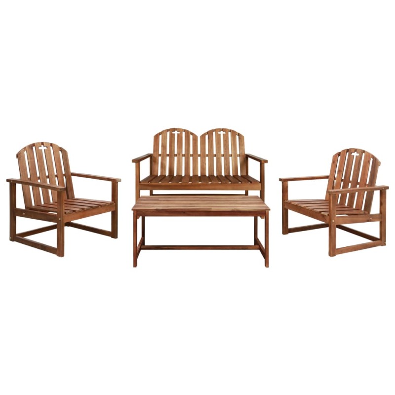 vidaXL 4-tlg. Garten-Lounge-Set Massivholz Akazie vidaXL 4-tlg. Garten-Lounge-Set Massivholz Akazie