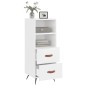 vidaXL Sideboard Hochglanz-Weiß 34,5x34x90 cm Holzwerkstoff vidaXL Sideboard Hochglanz-Weiß 34,5x34x90 cm Holzwerkstoff