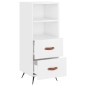 vidaXL Sideboard Hochglanz-Weiß 34,5x34x90 cm Holzwerkstoff vidaXL Sideboard Hochglanz-Weiß 34,5x34x90 cm Holzwerkstoff