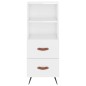vidaXL Sideboard Hochglanz-Weiß 34,5x34x90 cm Holzwerkstoff vidaXL Sideboard Hochglanz-Weiß 34,5x34x90 cm Holzwerkstoff