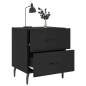 vidaXL Nachttisch Schwarz 40x35x47,5 cm Holzwerkstoff vidaXL Nachttisch Schwarz 40x35x47,5 cm Holzwerkstoff