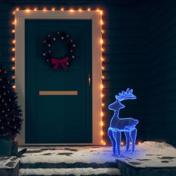 vidaXL Rentier Weihnachtsdekoration mit Mesh 306 LEDs 60x24x89 cm